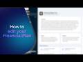 How To Edit Your Financial Plan On Foundor Ai