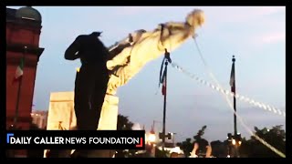Baltimore Protesters Tear Down Christopher Columbus Statue