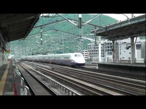 東北新幹線：E2系E3系やまびこ、福島駅到着→出発