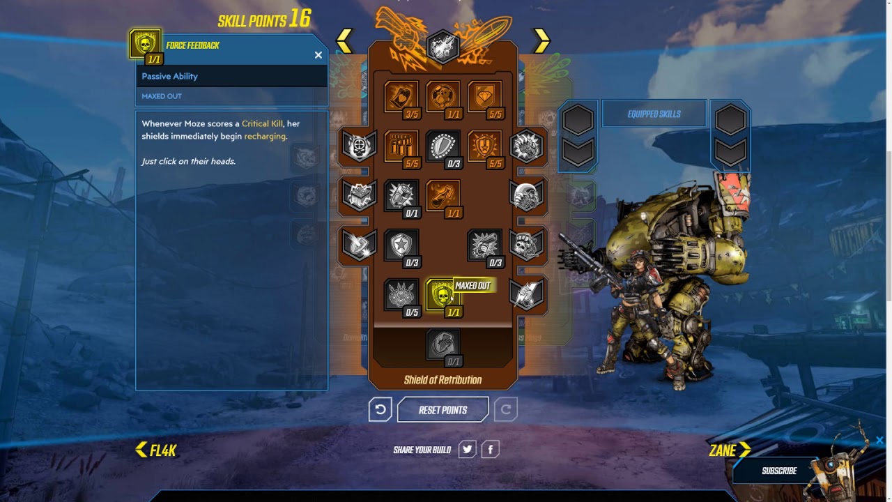Borderlands 3 Moze Shield of Retribution Build Guide YouTube