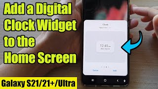 Galaxy S21/Ultra/Plus: How to Add a Digital Clock Widget to the Home Screen screenshot 5