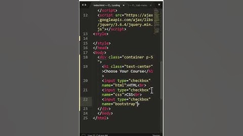 How to create checkbox  #shortvideo  #html5