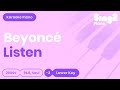 Beyoncé - Listen (Karaoke Piano) Lower Key