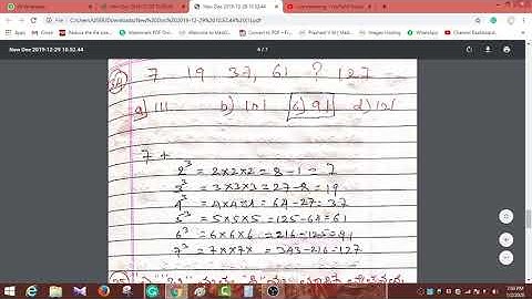 KSRP 24/11/2019 MENTAL ABILITY 2019