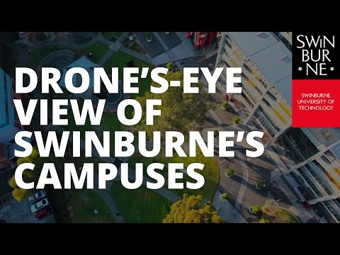 Drone's-eye view of Swinburne's campuses