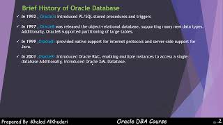 2  Brief History of Oracle Database