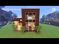 Minecraft: Pocket Edition How to Build a Modern Birch house tutorial (#4)