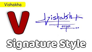 ✅ Vishakha Name Signature Style | V Signature Style | Signature Style of My Name Vishakha
