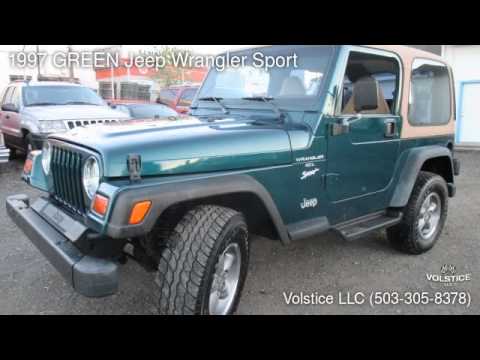 1997 GREEN Jeep Wrangler Sport - Milwaukie, OR 97222 - Used Cars - YouTube