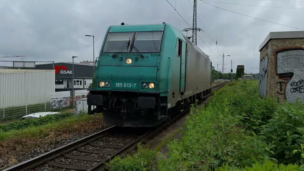 Krefeld (Linn station); passing trains (20240531) (3 Clips)