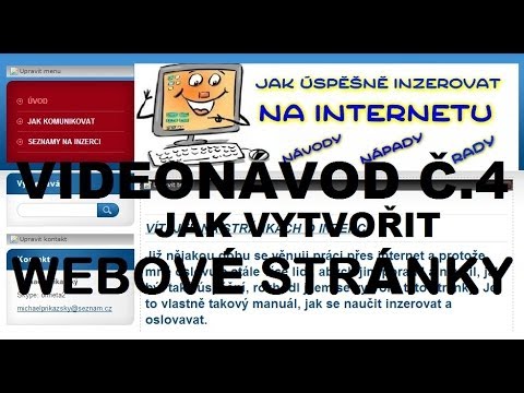 Video: Jak Inzerovat Na Webech