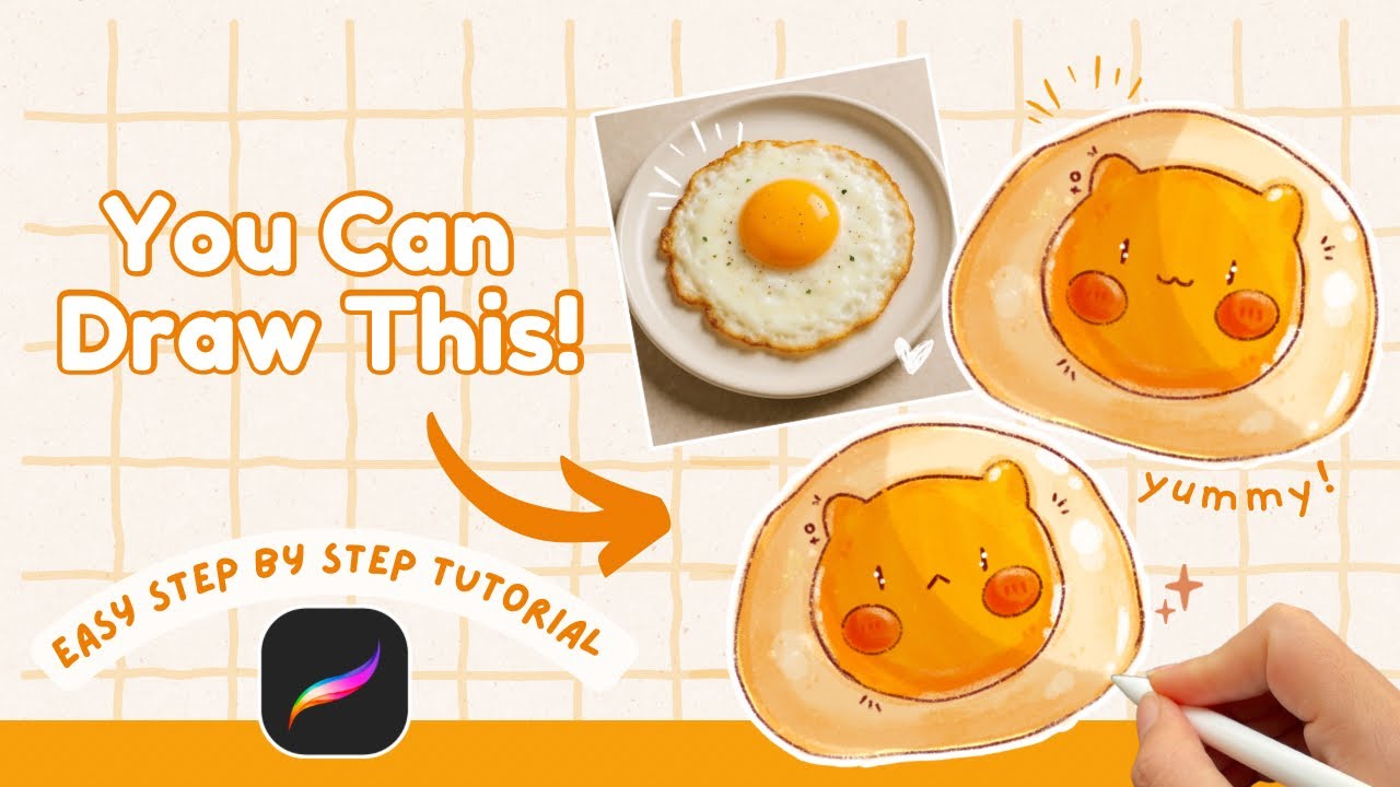 How to Draw a Cute Kawaii Egg | Beginner Friendly Tutorial