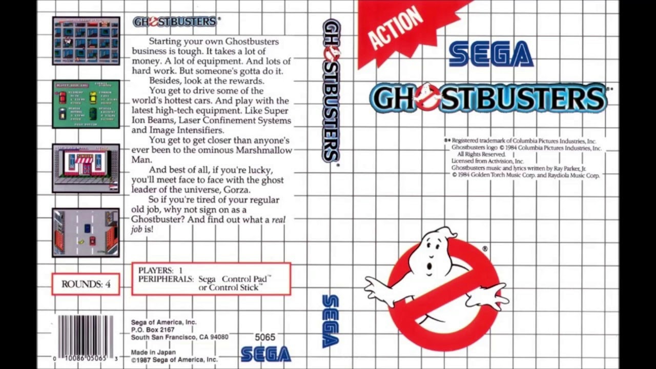 Ghostbusters Theme Instrumental + Sega Master System Mashup YouTube