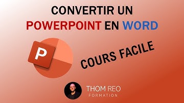 Convertir des diapositives POWERPOINT en WORD - Cours Office 365
