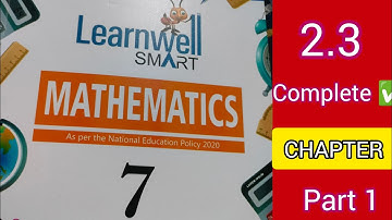 Learnwell smart 2.3 Mathematics class 7th #maths #cbsc #mathtrick