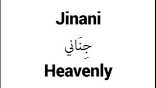 How to Pronounce Jinani! - Middle Eastern Names