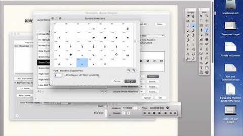 Berklee Drum set notation in FINALE 25 part 4