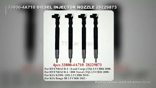 4PCS 33800-4A710 New Diesel Fuel Injector Nozzle 28229873 For Hyundai H1 2008- KIA K2500 Bongo3 2012