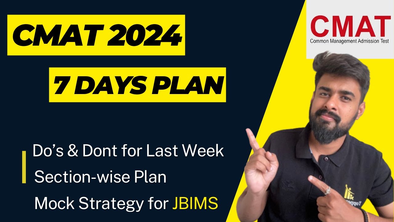 CMAT 2024 PREPARATION PLAN | MOCK STRATEGY FOR JBIMS | DO'S & DON'T FOR ...