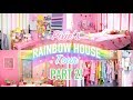 RAINBOW DREAM HOUSE TOUR: PART 2!! 🌈🎨 Home Office, Bedroom + Bathroom!