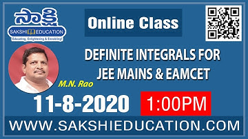 DEFINITE INTEGRALS  FOR JEE MAINS & EAMCET