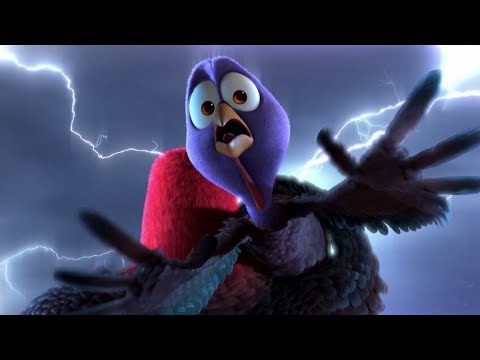 The Free Birds Time Traveling Scene To First Thanks Giving Funny Animated