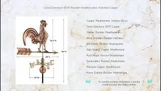 Good Directions 501P Rooster Weathervane, Polished Copper