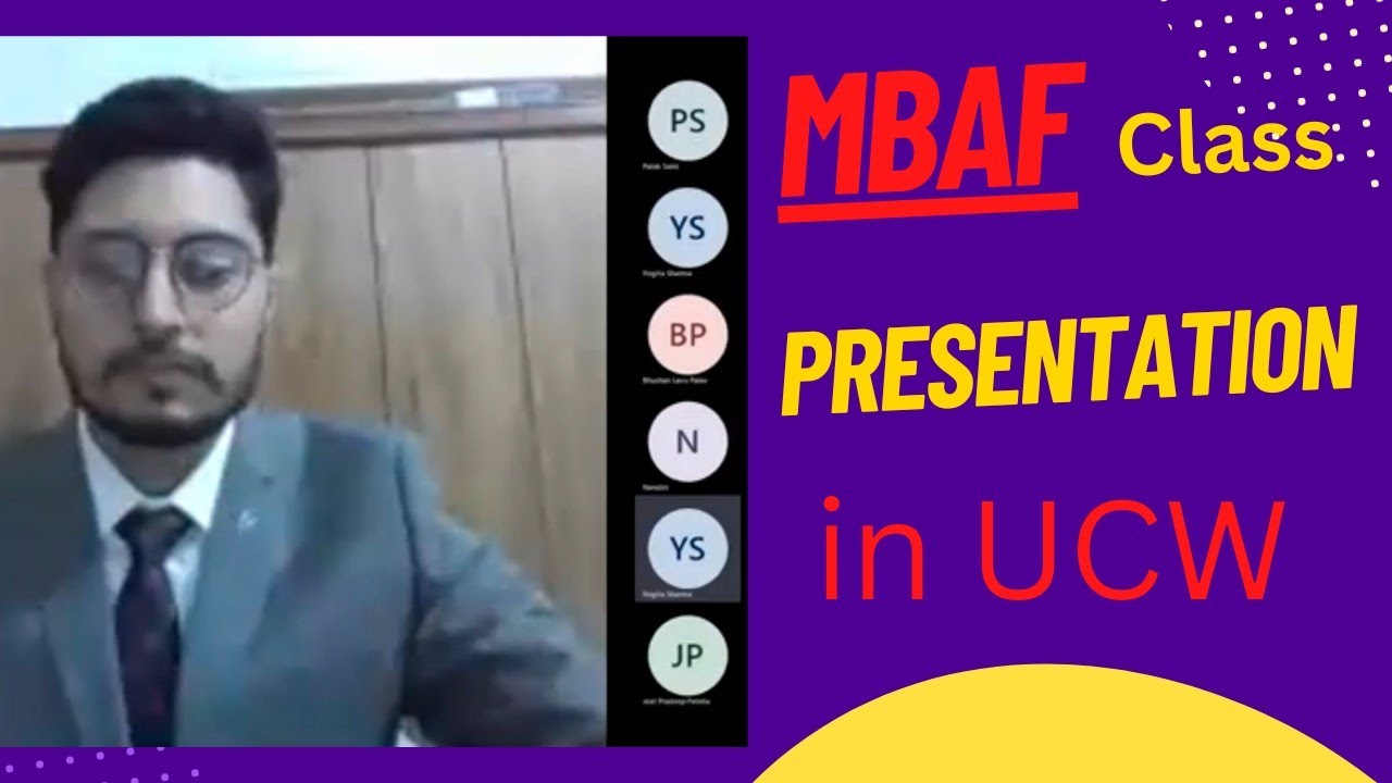 MBA Foundation in UCW Group presentation on Business company Analysis