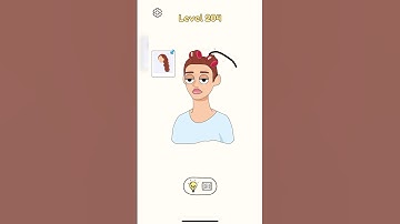 DOP: Draw One Part Gameplay of Girl Hairstyle DOP Level 204 #shorts #dop #hairstyle #hair #puzzles