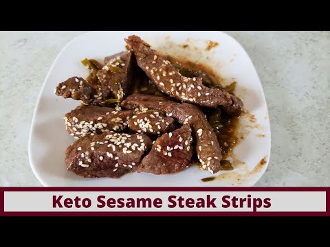 10 Minute Keto Sesame Steak Strips (Nut Free and Gluten Free)
