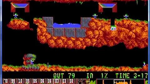 Lemmings 1 Taxing Level 2 Watch out, there