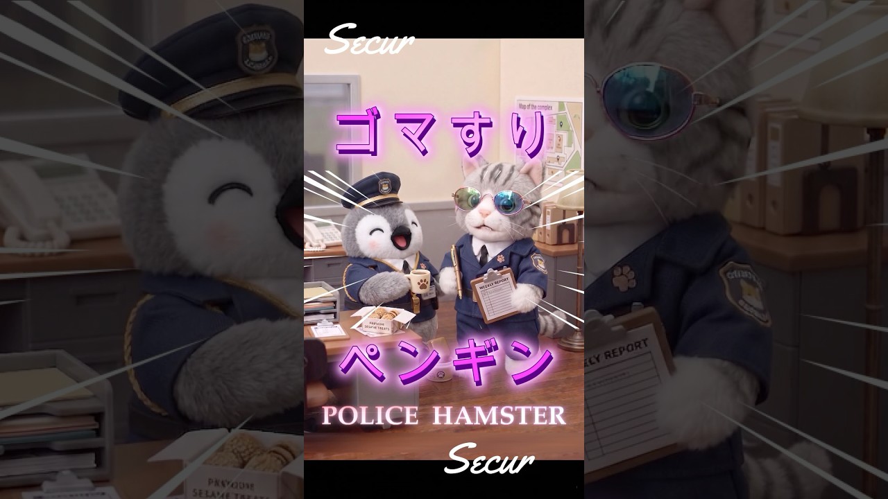 ゴマすり ご機嫌取り POLICE HAMSTER ミミクリーペット 上司にゴマすり