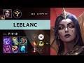 LeBlanc Support vs Rakan - KR Grandmaster Patch 26.12