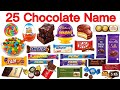 25 Chocolate Name English and Hindi | चॉकलेट के नाम | Learn Chocolate Names | Chocolates Pictures