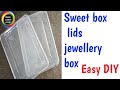 Waste Plastic sweets box lids reuse idea#Best out of waste lids craft idea#diy jewellery box