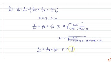 If `a, b, c` are positive real numbers such that `a + b + c = 1`, then prove that  `a/(b + c)+