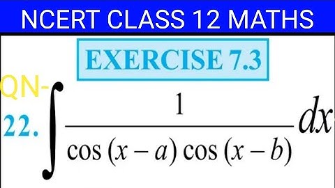 Ncert Class12 Maths Ch-7 Integrals Exercise-7.3 Solution Of Question Number 22 @vivekmathematics122