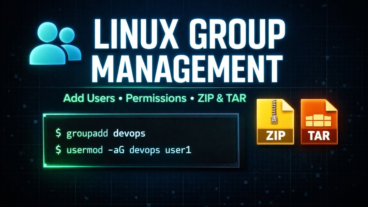 How Linux Group Management Works | Add Users, Permissions & ZIP & TAR Commands