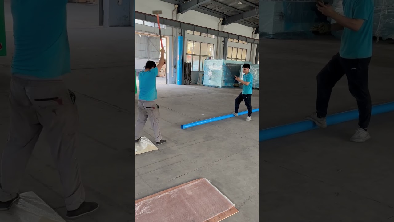 PVC-O pipe brute force test