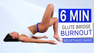 6 min BUTT LIFT WORKOUT | Glute Bridge Burnout |  Pump &amp; Round BOOTY