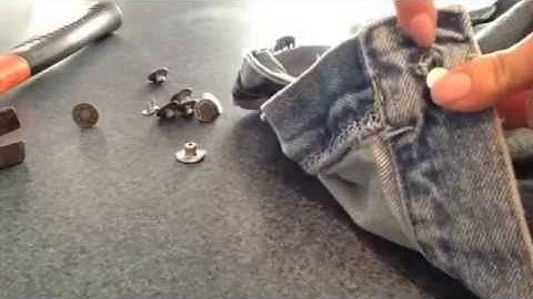 Replace a Jean Button- No Sew Jean Button - Easy