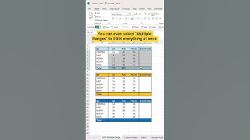 Multiple ranges to SUM everything #excel #exceltips #excelformula #excelshortcuts #exceltricks