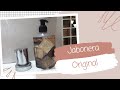 Jabonera hecha con la guardas del baño súper personalizada!!!