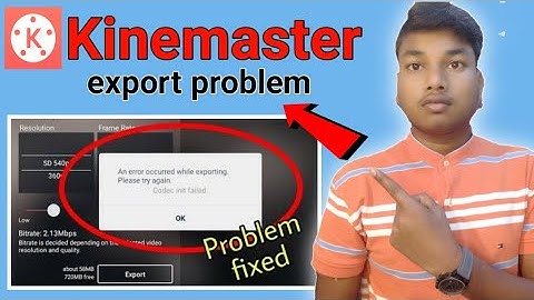 Kinemaster Video Export Problem | An error Occurred while exporting please try again || Kinemaster