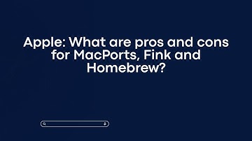 Apple: What are pros and cons for MacPorts, Fink and Homebrew?
