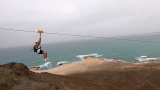 Flight on the Zipline  Cape Verde  Sal