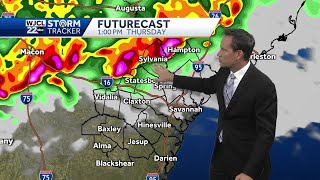Severe weather threat arrives Thursday for Southeast Georgia, Lowcountry