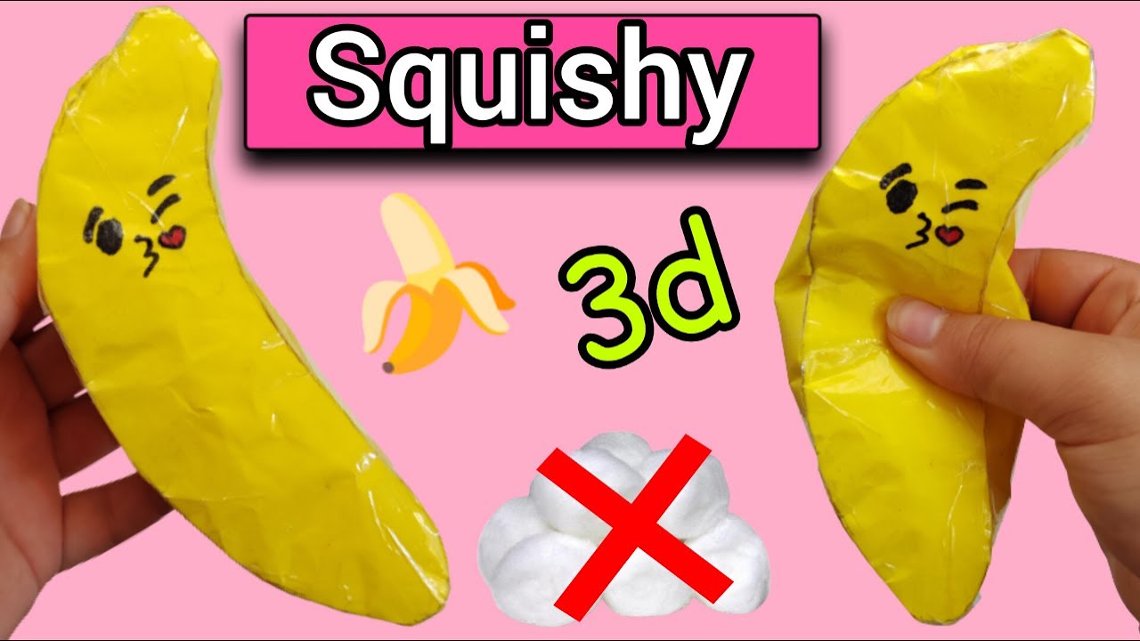 banana paper squishy🍌😍🍌paper squishy tutorial/paper squishy ideas