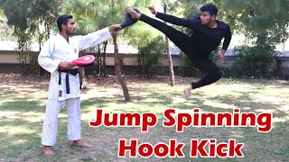 Jump Spin Hook Kick Tutorial in Hindi