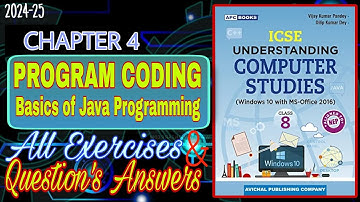 Program Coding | Basics of Java Programming | Class 8 Chapter | All Answers | 2024-25
